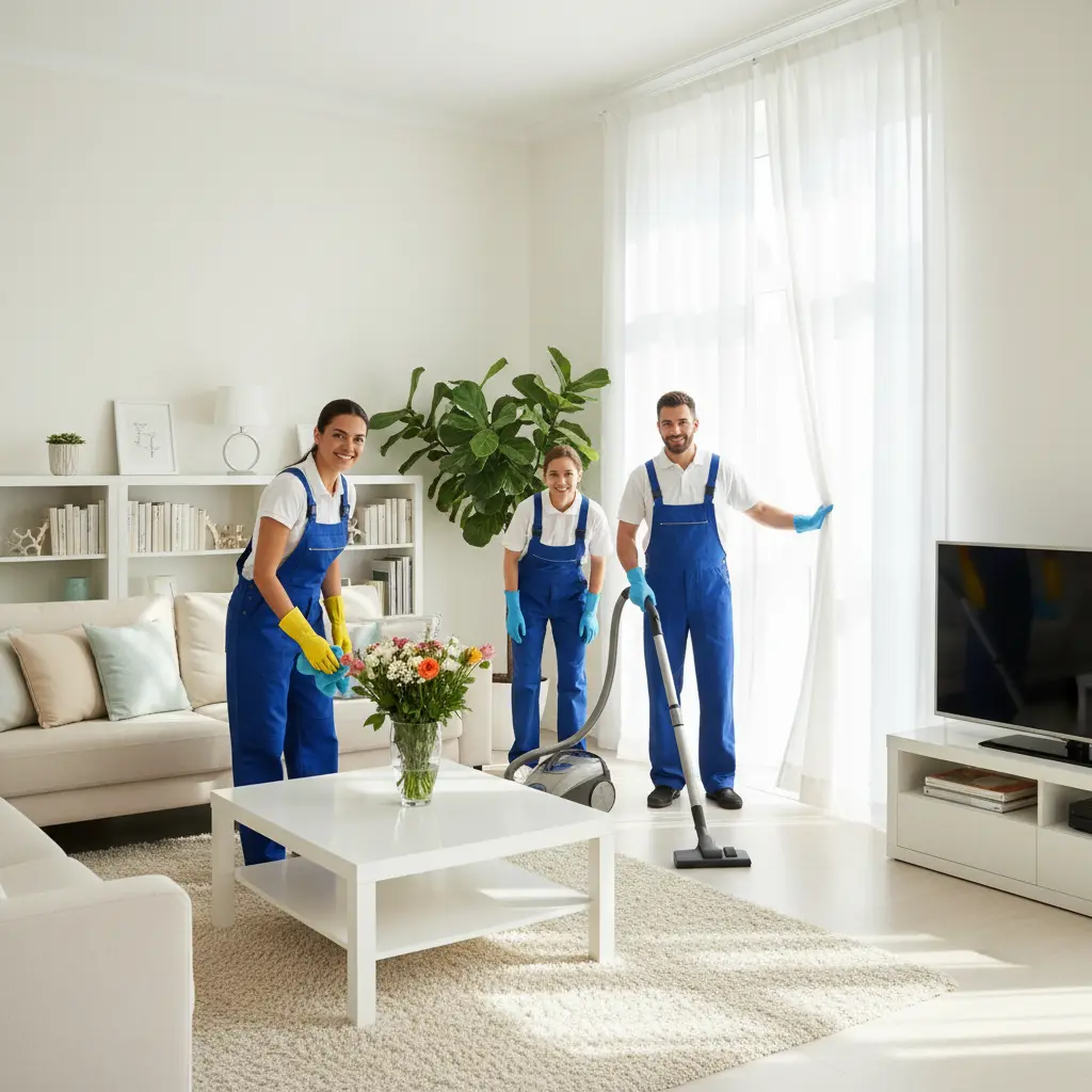 Pristine kitchen after cleaning